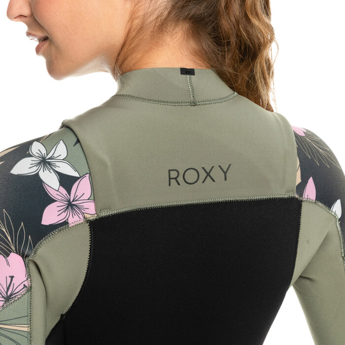 2024 Roxy Womens Elite XT 3/2mm Chest Zip Wetsuit ERJW103135 - Anthracite Classic Pro Surf